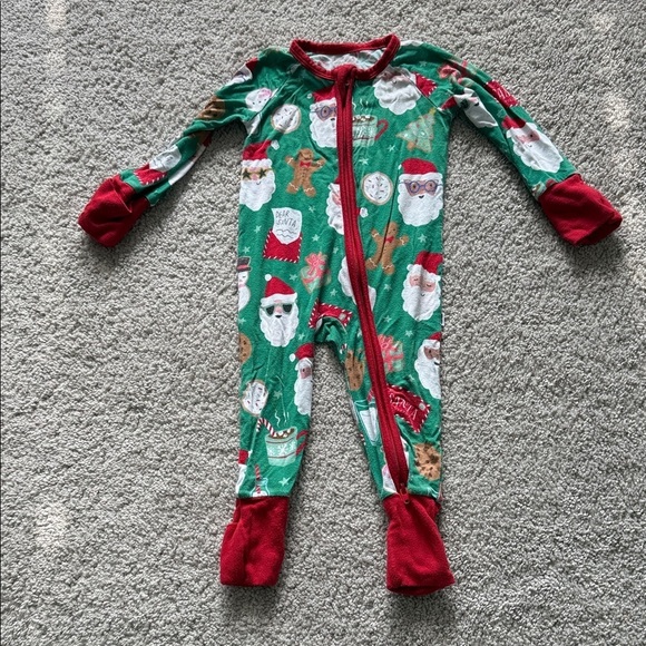Little Sleepies Other - Little Sleepies Festive Green and Red Kids Footie